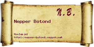 Nepper Botond névjegykártya